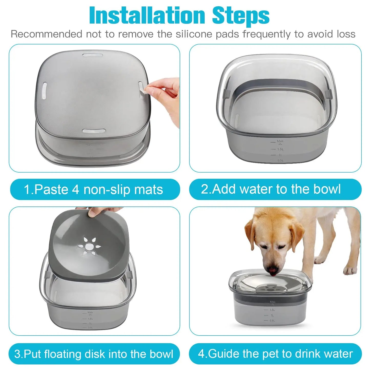 NoSpill Water Bowl