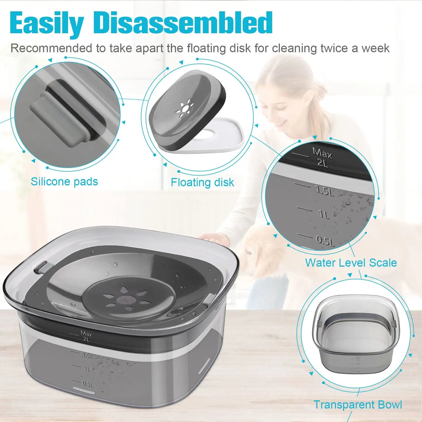 NoSpill Water Bowl
